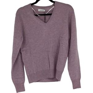 NEW! NAADAM Size Small V Neck Pullover Sweater Purple $385 MSRP J7-13